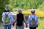 women 3394510 150 3394510 women, girlfriends, nature, walk, friendship, together, hike, cohesion, help, affection, generations, mother, pleasure, trust, path, future, old, menopause, happy mothers day, connectedness, life, excursion, recreation, time out